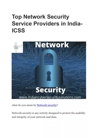top network security service providers in india
