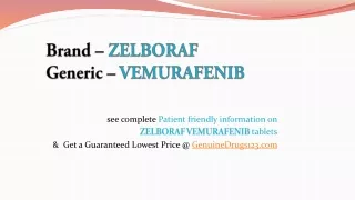 brand zelboraf generic vemurafenib
