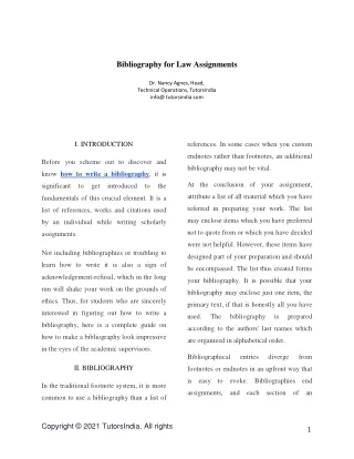 bibliography for law assignments