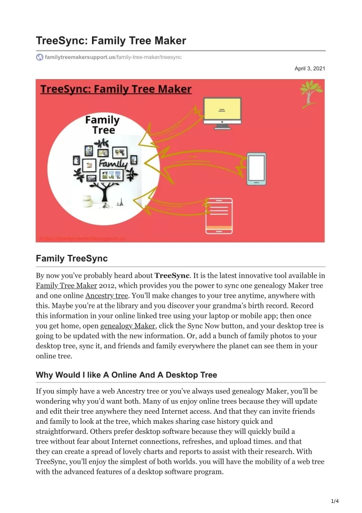 treesync family tree maker