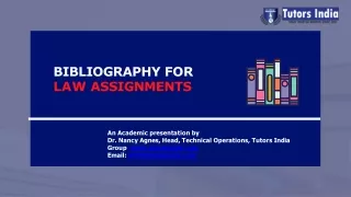 bibliography for law assignments