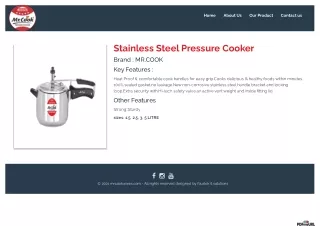 Stainless Steel Pressure Cooker