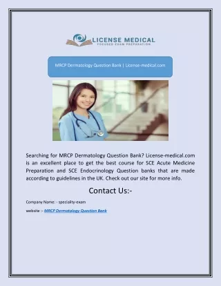 mrcp dermatology question bank license medical com