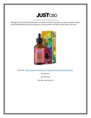 obtenga aceite y tintura de cbd de espectro