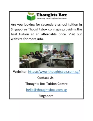 are you looking for secondary school tuition