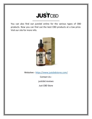 you can also find out justcbd online