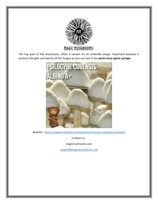 the top part of the mushroom often a variant