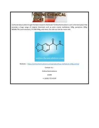 Buy Pure Methylone Crystals 100g Online | Onlinechemicalstore.com