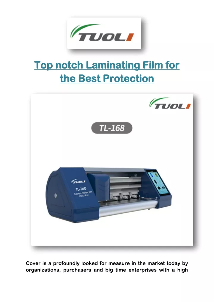 top notch laminating film for top notch