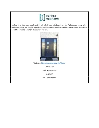 looking for a front door supply and fit in dublin