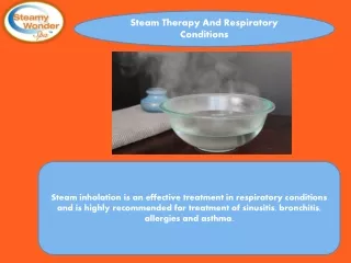 Steam Therapy And Respiratory Conditions