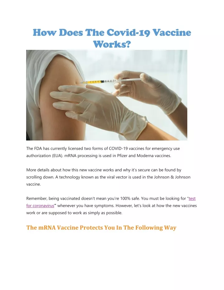 how does the covid 19 vaccine works