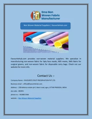 non woven material suppliers favouritehub com