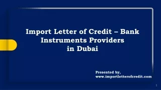 import letter of credit bank instruments