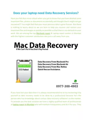does your laptop need data recovery services