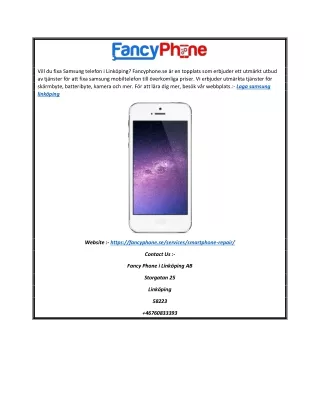 vill du fixa samsung telefon i link ping