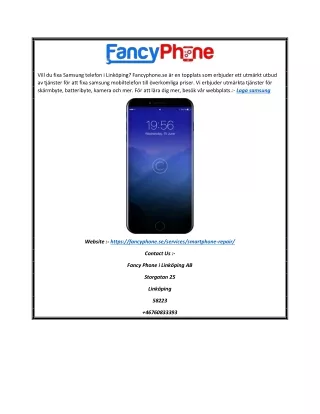 vill du fixa samsung telefon i link ping