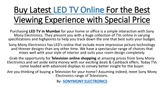 Buy Latest LED TV Online