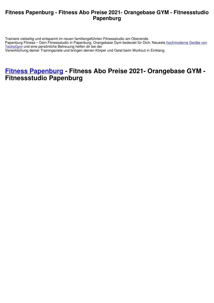 fitness papenburg fitness abo preise 2021