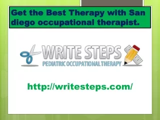 get the best therapy with san diego occupational therapist