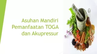 asuhan mandiri pemanfaatan toga dan akupressur