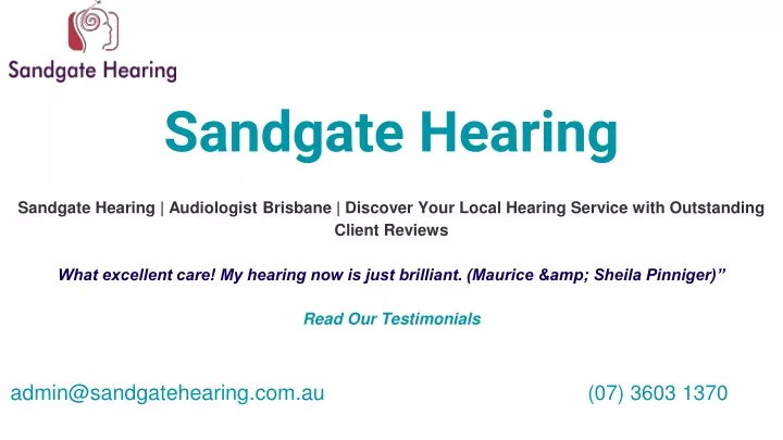 sandgate hearing