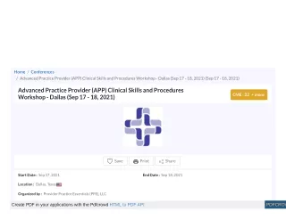 home conferences advanced practice provider