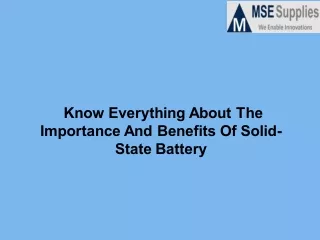 know everything about the importance and benefits