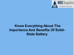 Know Everything About The Importance And Benefits Of Solid-State Battery - slide 1