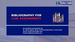 bibliography for law assignments