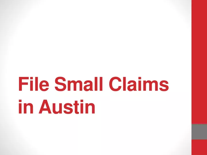 file small claims in austin