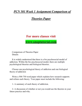 PCN 501 Exciting Teaching / snaptutorial.com
