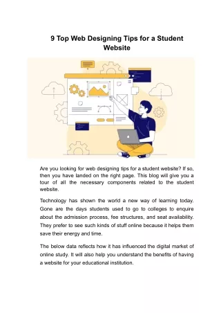 9 top web designing tips for a student website