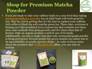 Shop for Premium Matcha Powder