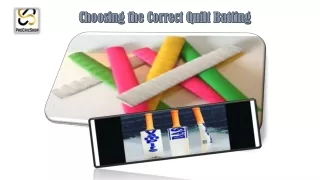 choosing the correct quilt batting