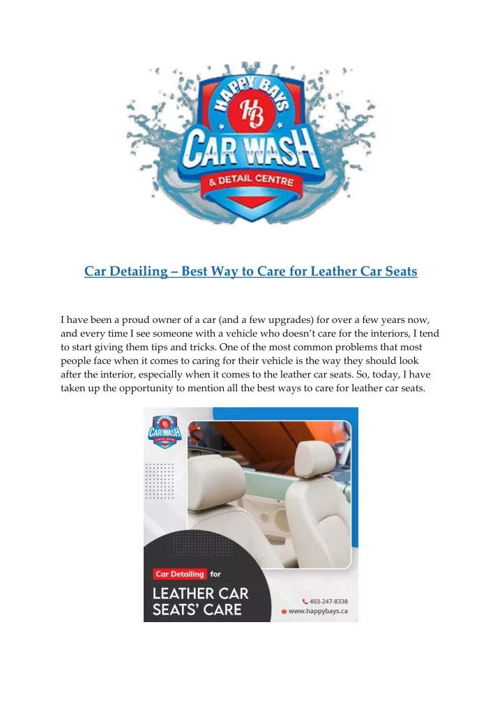 car detailing best way to care for leather