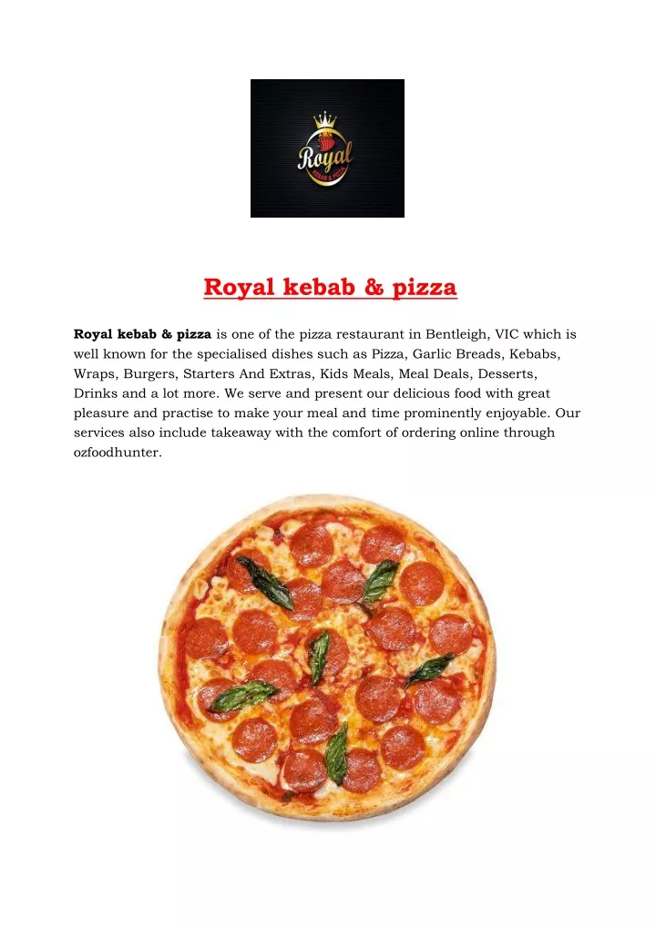 royal kebab pizza