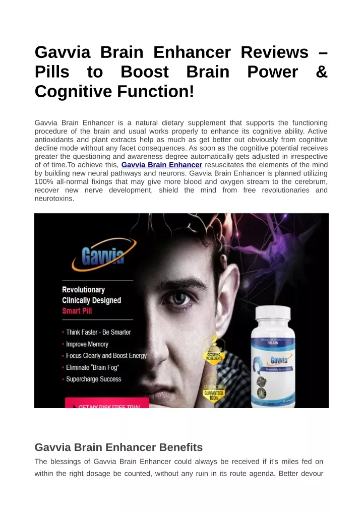 gavvia brain enhancer reviews pills to boost