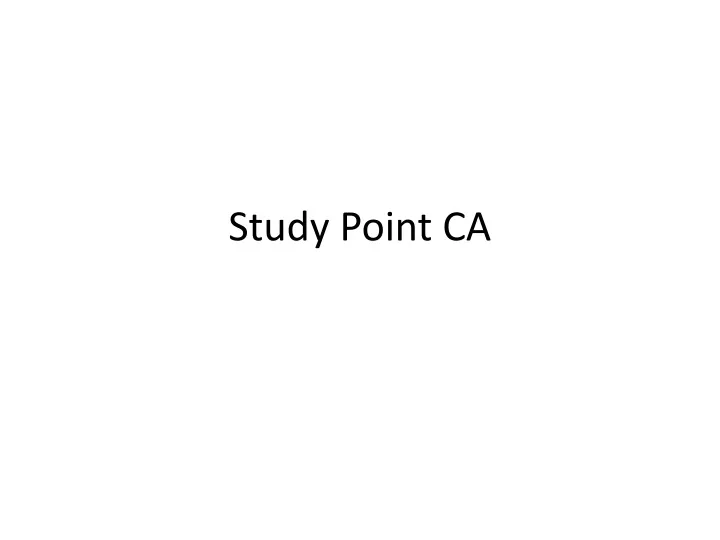 study point ca