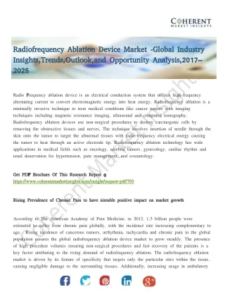 radiofrequency ablation device market global