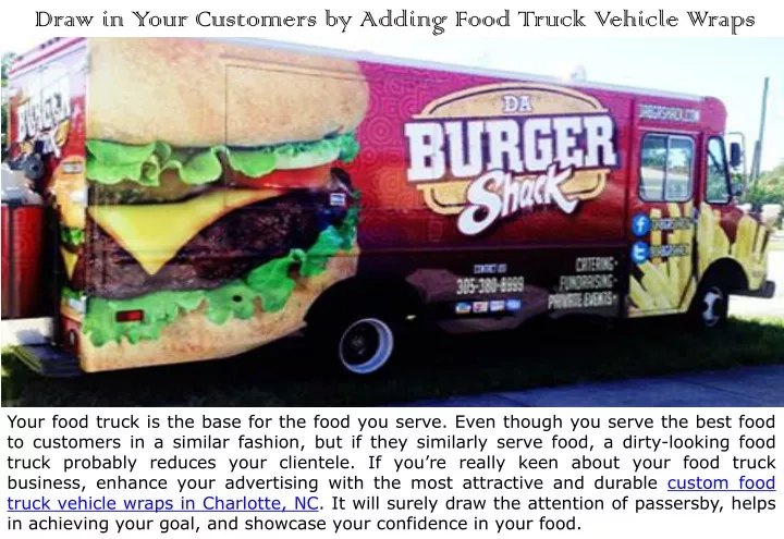draw in your customers by adding food truck