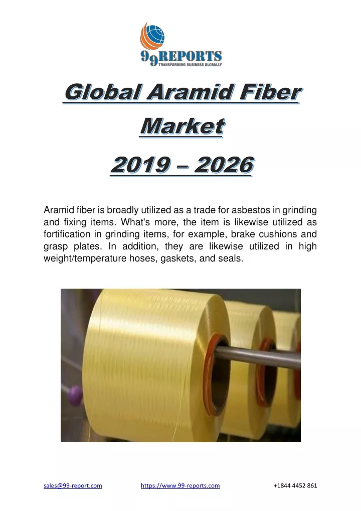 aramid fiber is broadly utilized as a trade