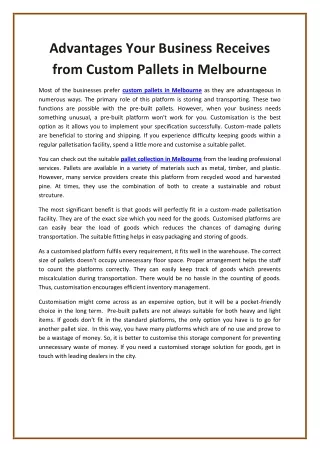 advantages your business receives from custom