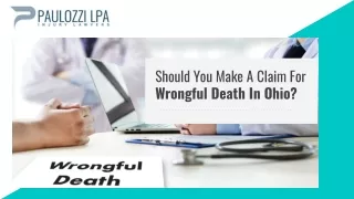 should you make a claim for wrongful death in ohio