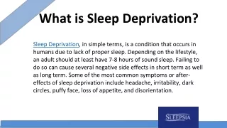 Sleep Deprivation Effects on Your Body