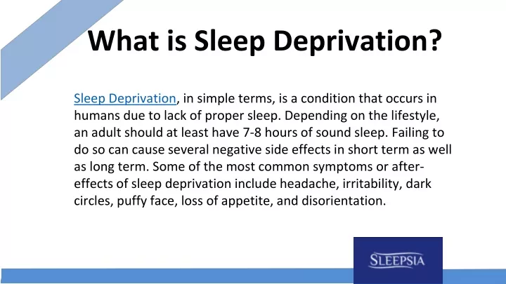 Ppt Sleep Deprivation Effects On Your Body Powerpoint Presentation