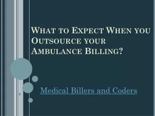 what to expect when you outsource your ambulance billing