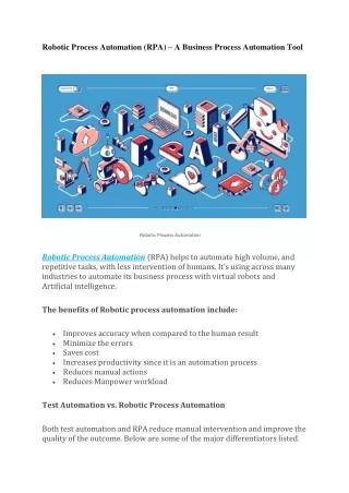 robotic process automation rpa a business process