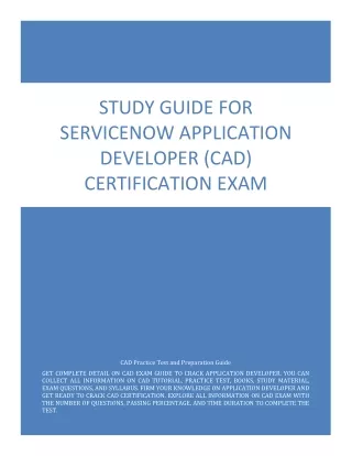 study guide for servicenow application developer