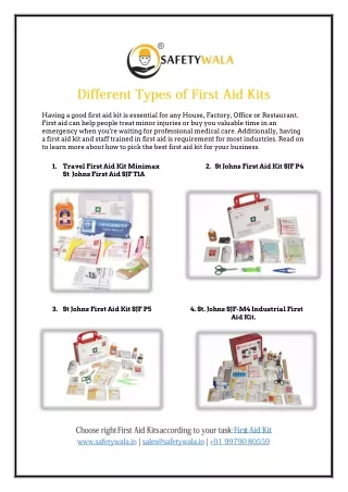 Different Types of First Aid Kits